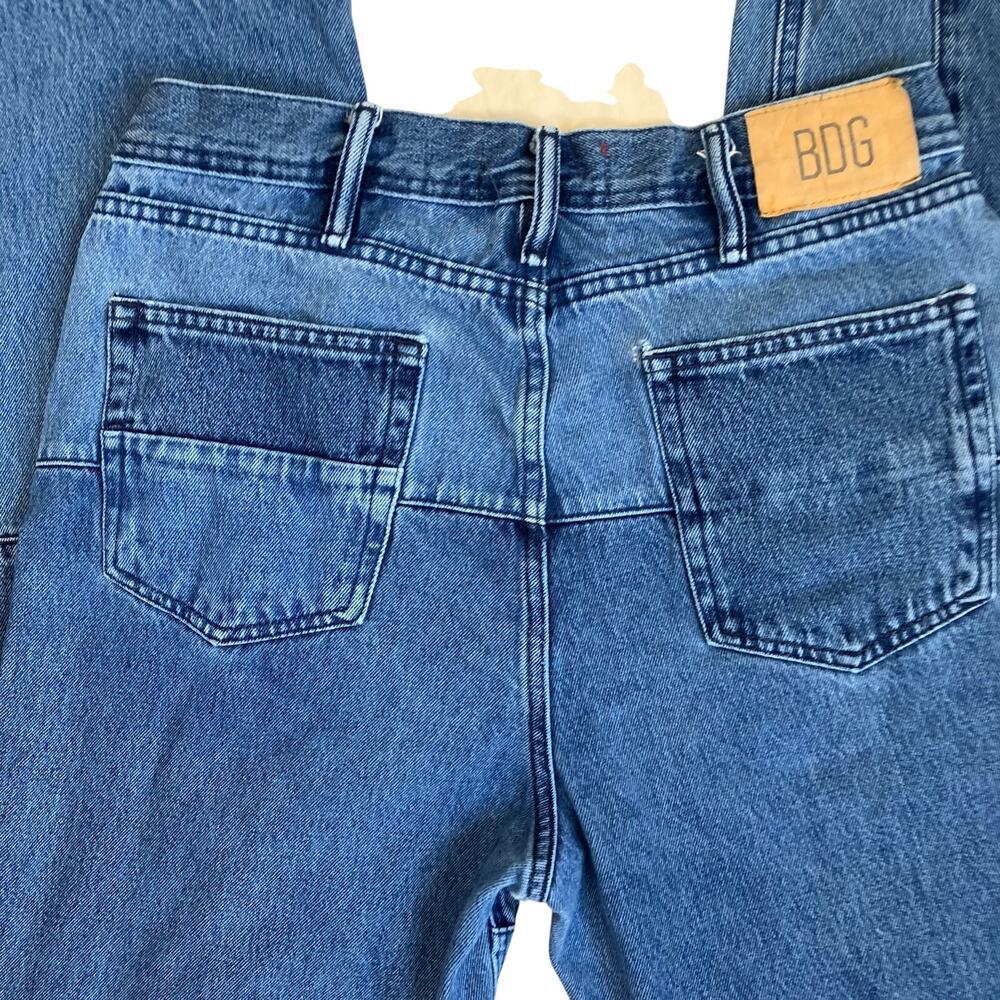 BDG Urban Outfitters Sz 33/32 Skate Fit Jeans Patchwork Baggy Jeans Mid Wash - Picture 11 of 16